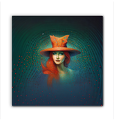 Close-up of vibrant artwork on Luminous Legacy Wrapped Canvas